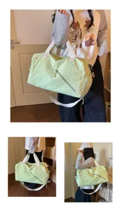 Bolso de viaje casual, bolsa deportiva lisa, bolso de fitness y yoga para uso diario al aire libre.