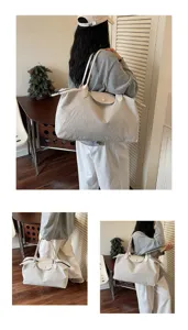Grosse Kapazitat Reise-Tote-Bag, leichte Segeltuch Schultertasche fur Alltag und Flug.