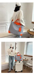 Large capacity folding travel bag lightweight waterproof gym luggage duffel bag for women