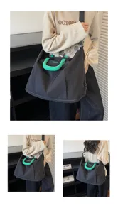 Large capacity travel duffel bag waterproof lightweight gym shoulder bag for short trips.