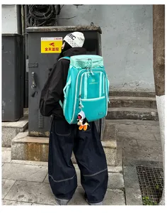 Large capacity travel backpack outdoor sports hiking school bag with trolley sleeve.