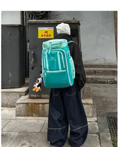 Large capacity travel backpack outdoor sports hiking rucksack multi-pocket teal daypack