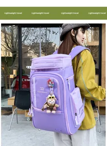 Large capacity purple travel backpack lightweight durable outdoor sports mountaineering bag