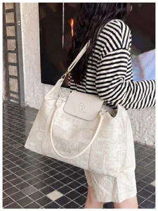 Canvas travel shoulder bag with artistic print pattern, ideal for daily commute, gym and trips.