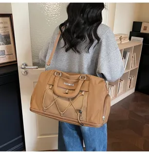 Casual travel duffel bag with large capacity, gym sports bag with wet dry compartment.