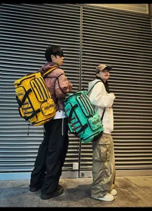 Dopamine style multi-functional travel duffel bag, large capacity fitness sports backpack.