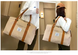 Μεγάλη τσάντα ταξιδιού duffel, casual καμβάς τσάντα σαββατοκύριακου για γυμναστήριο.