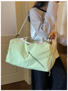 Bolso de viaje corto casual color sólido moda gran capacidad bolsa de deporte fitness