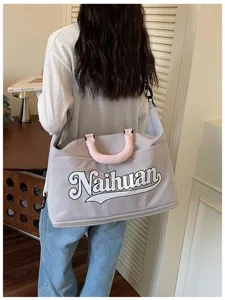 Bolsa de viaje informal de moda con correa para el hombro, gran capacidad para uso diario.