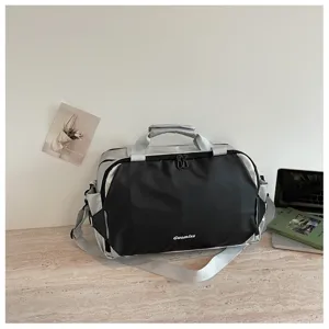 Short-distance travel bag color-blocking business commute single-shoulder luggage bag