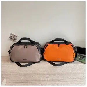 Stylish colorblock travel duffel bag for short trips, gym fitness, and daily commuting.