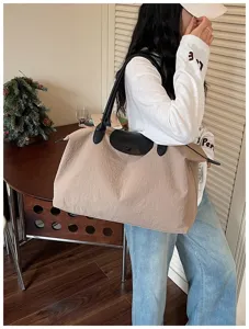Große reise tasche leichtere nylon shopper schultertasche für damen reise alltag