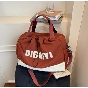 Stylish casual travel duffel bag large capacity lightweight waterproof gym shoulder bag for women