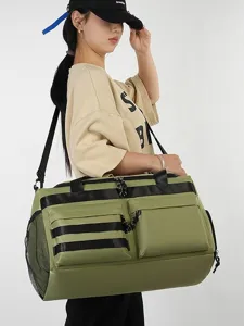 Sac de Voyage Multifonctionnel de Grande Capacité Imperméable Nylon Sac à Bagages Extérieur Avec Compartiment à Chaussures