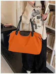 Grosse kapazitat reise tasche, schlichte nylon schultertasche fur damen, alltag handtasche.
