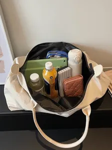 Grosse kapazitaet freizeit tote bag leichte reise handtasche fuer yoga und taegliches pendeln.