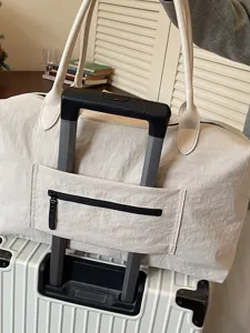 Reisetasche grosse Kapazitaet leichte Tote Tasche mit Koffergurt und Reissverschlusstasche