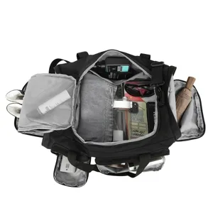 Spacious multi-functional travel duffel bag with large capacity for gym and weekend getaways.