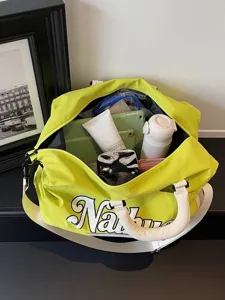 Bolso de viaje amarillo con gran capacidad hombro bandolera fitness para viajes cortos