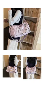 Large capacity travel duffel bag yoga fitness gym bag outdoor shoulder luggage bag