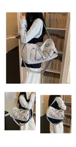 Large capacity travel duffel bag for yoga, fitness and outdoor sports with shoulder strap.