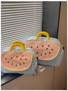 Set di borse da viaggio carine a forma di cocomero, grande borsa a tracolla alla moda.