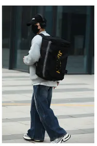 Waterproof large capacity travel backpack, durable sports fitness rucksack for men.