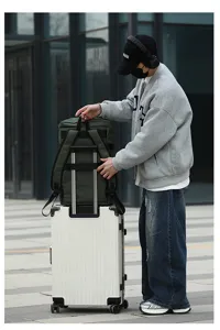 Green waterproof travel backpack large capacity daily outdoor sports and fitness backpack.