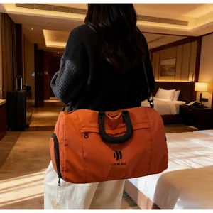 Large capacity travel duffel bag for sports fitness gym lightweight luggage boarding yoga