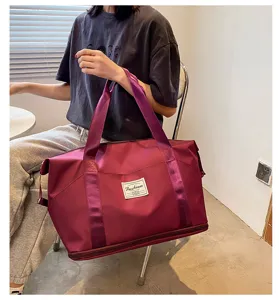 Grand sac de voyage imperméable, sac de sport et de fitness pour hommes et femmes, pratique.