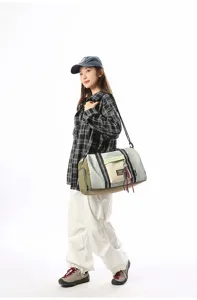 Large capacity travel duffel bag waterproof sports fitness shoulder bag for short trips