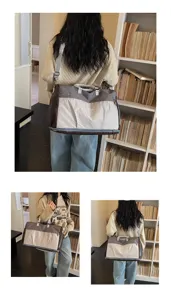 Large capacity travel duffel bag, portable gym bag with shoe compartment for short trips.