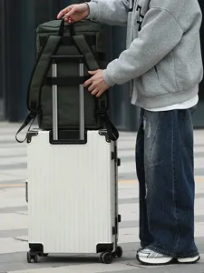 Solid color short-distance travel backpack, large capacity waterproof sports bag.