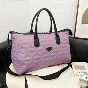 Sac de Voyage Grande Capacité Imperméable Nylon Sac de Sport Avec Compartiment à Chaussures Séparé Week-end Bagage pour Femmes Hommes