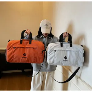 Large capacity travel duffel bag for gym sports luggage and business trips detail view.