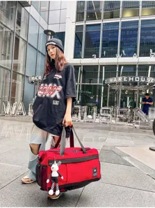 Large capacity travel duffel bag for short trips, portable, stylish and multi-functional.