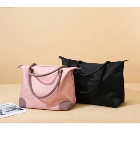 Large capacity nylon travel duffel bag lightweight gym sports luggage handbag for women