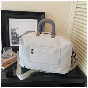 Casual canvas travel duffel bag lightweight shoulder crossbody gym weekender luggage bag