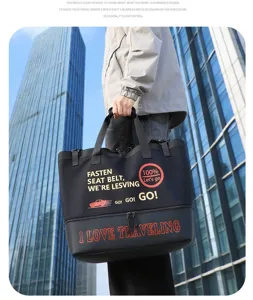 Large capacity travel duffel bag, durable waterproof fabric, perfect for sports and short trips.