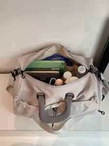 Grand sac de voyage de sport pour fitness et yoga avec compartiment chaussures et poches