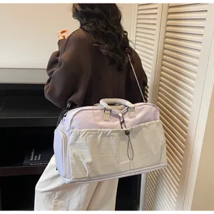 Reisetasche Detail, große Kapazität Fitness Tasche für Damen, Kurztrip Gepäck mit nass trocken.