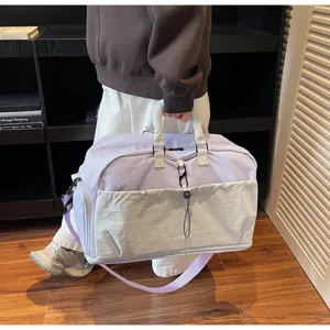 Große Reisetasche mit Nass-Trocken-Trennung, tragbare Sport- und Fitnesstasche für Damen.