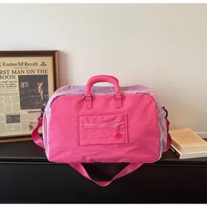 Sac de voyage rose et violet grande capacité sac bandoulière élégant pour sport fitness