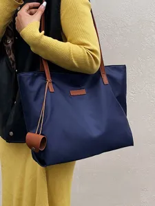 Tsanta Tote Megalis Horitikotitas apo Yfrasma Oxford Adiavrochi Taxidiou Moschou Casual Commuting Shopping Handbag Gia Unisex
