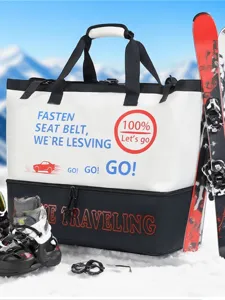 Large Capacity Ski Bag Waterproof Travel Duffel Bag Oxford Cloth Fitness Sports Shoulder Crossbody Bag For Men Women