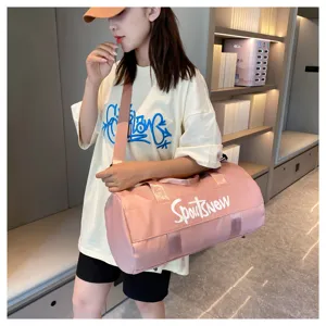 Large capacity travel sports fitness gym bag for women storage luggage casual design.