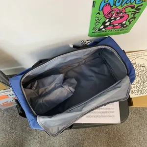 Blue travel duffel bag large capacity sports gym bag overnight weekender bag for travel fitness