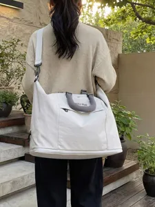 Lightweight Oxford Cloth Travel Bag Large Capacity Duffel Bag Casual Business Commuting Crossbody Bag For Gym