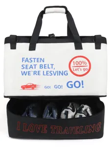 Large capacity travel duffel bag with bottom shoe compartment, sports gym bag, fitness yoga luggage.