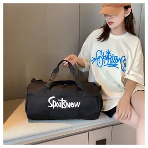 Large capacity travel duffel bag for fitness sports and business trip storage use.